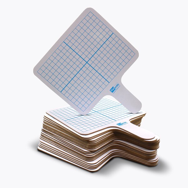 Flipside Rectangular Graph Dry Erase Answer Paddle, Classpack, 24PK 18244 - main